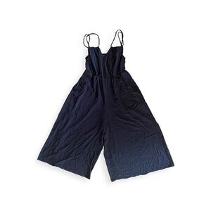 FOREST Lily blue jumper jumpsuit sleeveless elastic waist spaghetti strap M